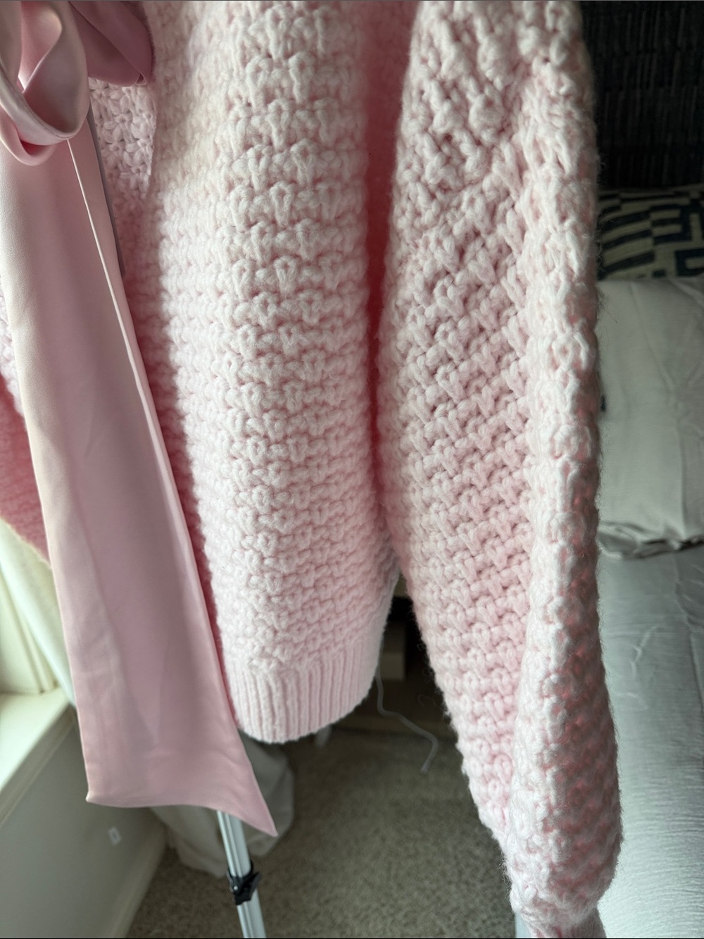 Altar'd State Light Pink Chunky Crewneck Sweater - Picture 4 of 6